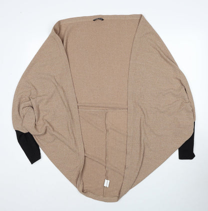 SheIn Womens Brown V-Neck Polyester Pullover Jumper Size XS