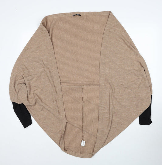 SheIn Womens Brown V-Neck Polyester Pullover Jumper Size XS