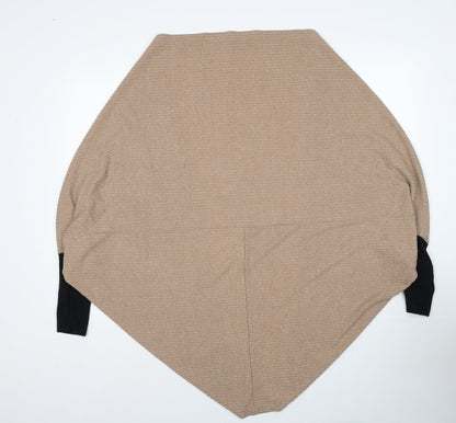 SheIn Womens Brown V-Neck Polyester Pullover Jumper Size XS