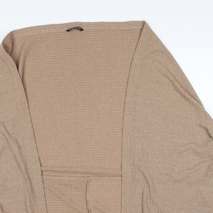 SheIn Womens Brown V-Neck Polyester Pullover Jumper Size XS