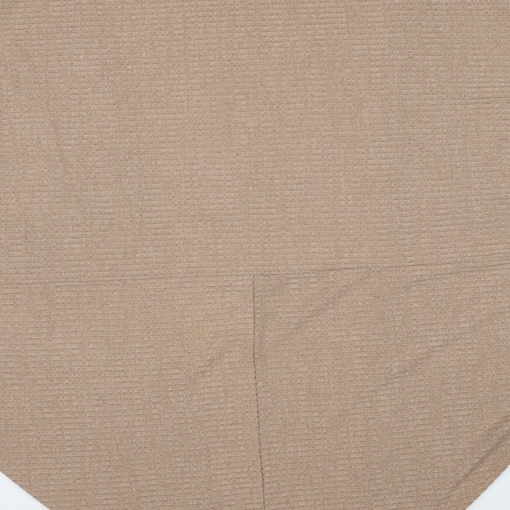 SheIn Womens Brown V-Neck Polyester Pullover Jumper Size XS