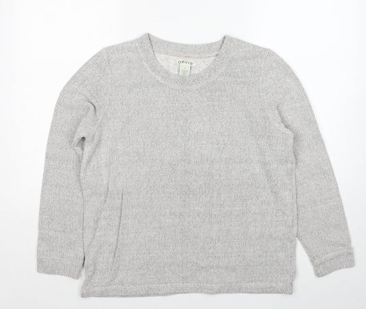 Womens UK Size S Orvis Grey Pullover Jumper