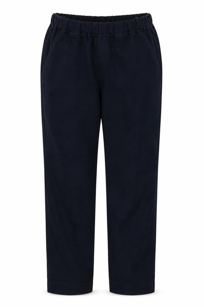 Angela Gore Womens Blue Cotton Trousers Size 16 Regular