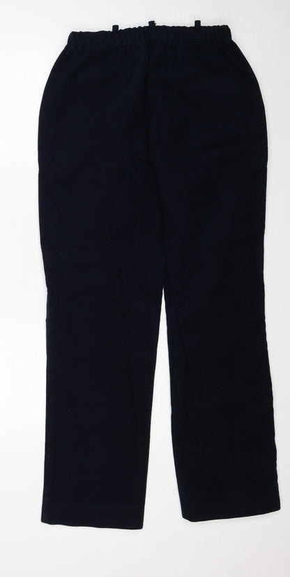 Angela Gore Womens Blue Cotton Trousers Size 16 Regular