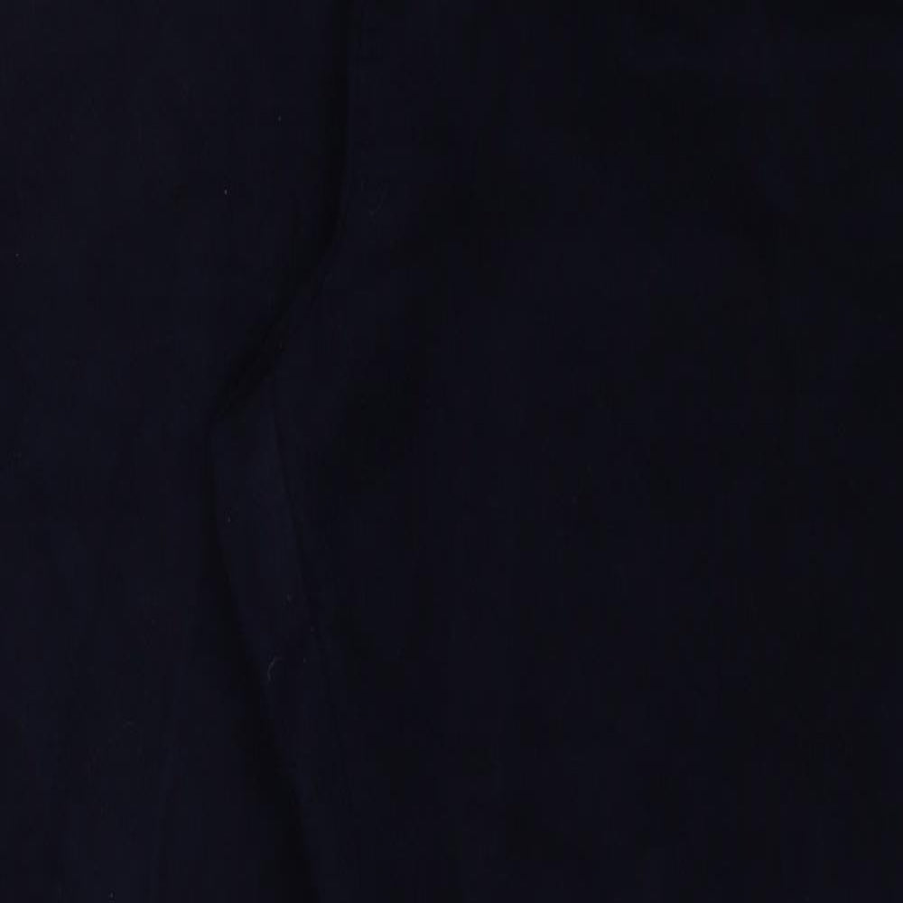 Angela Gore Womens Blue Cotton Trousers Size 16 Regular