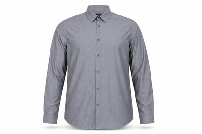 Mens UK Size 18 F&F Grey  Button-Up 3/4 Sleeve Casual Shirt