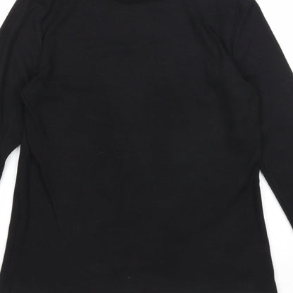 SheIn Womens Black High Neck Polyester Pullover Jumper Size M