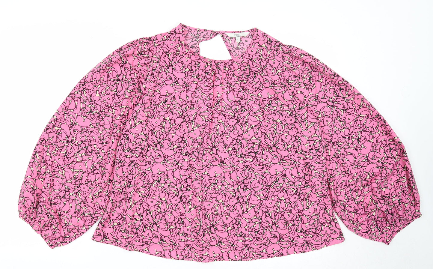Womens UK Size S NEXT Pink Basic Blouse