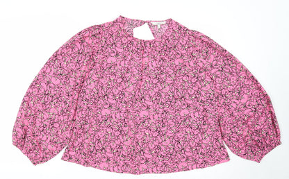 Womens UK Size S NEXT Pink Basic Blouse