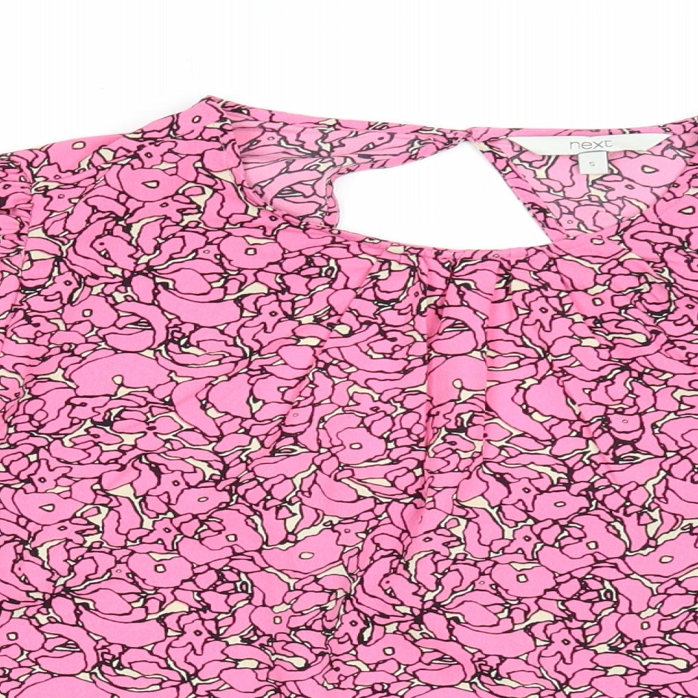 Womens UK Size S NEXT Pink Basic Blouse