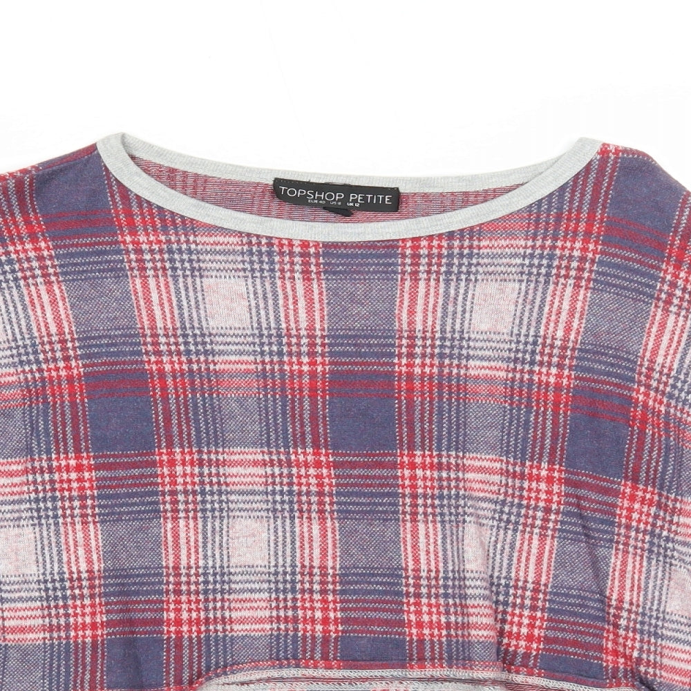 Womens UK Size 12 Topshop Multicoloured Jersey T-Shirt