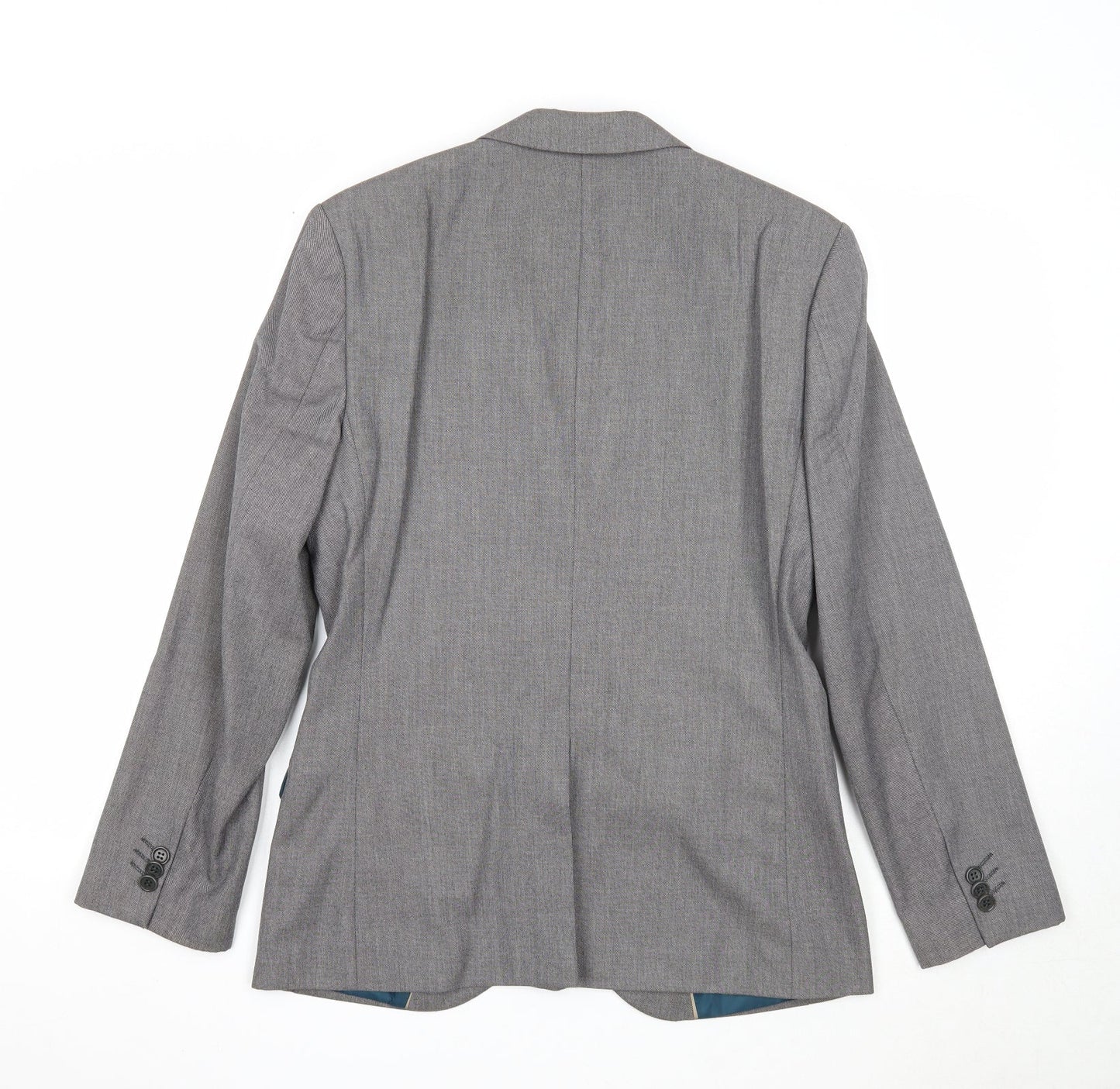 Mens UK Size 38 River Island Regular Grey Suit Jacket