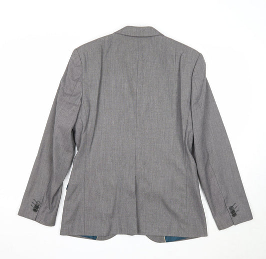 Mens UK Size 38 River Island Regular Grey Suit Jacket