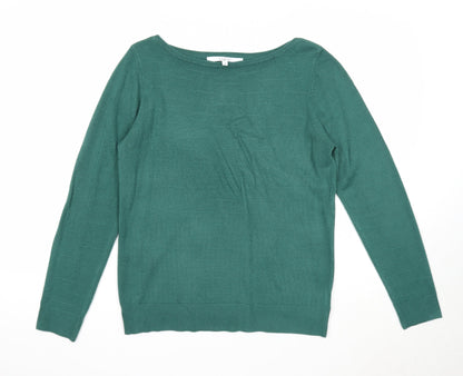 Womens UK Size M Vida Vi Green Pullover Jumper