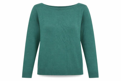 Womens UK Size M Vida Vi Green Pullover Jumper