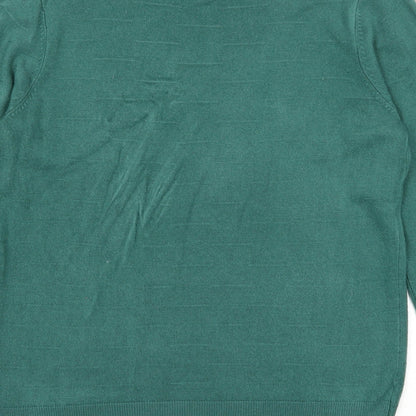 Womens UK Size M Vida Vi Green Pullover Jumper