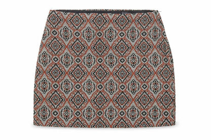 H&M Womens Multicoloured Geometric Polyester Bandage Skirt Size 8 Zip