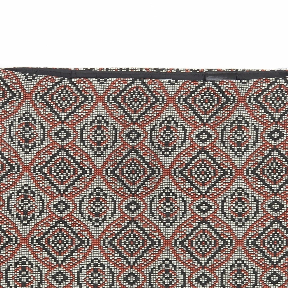 H&M Womens Multicoloured Geometric Polyester Bandage Skirt Size 8 Zip