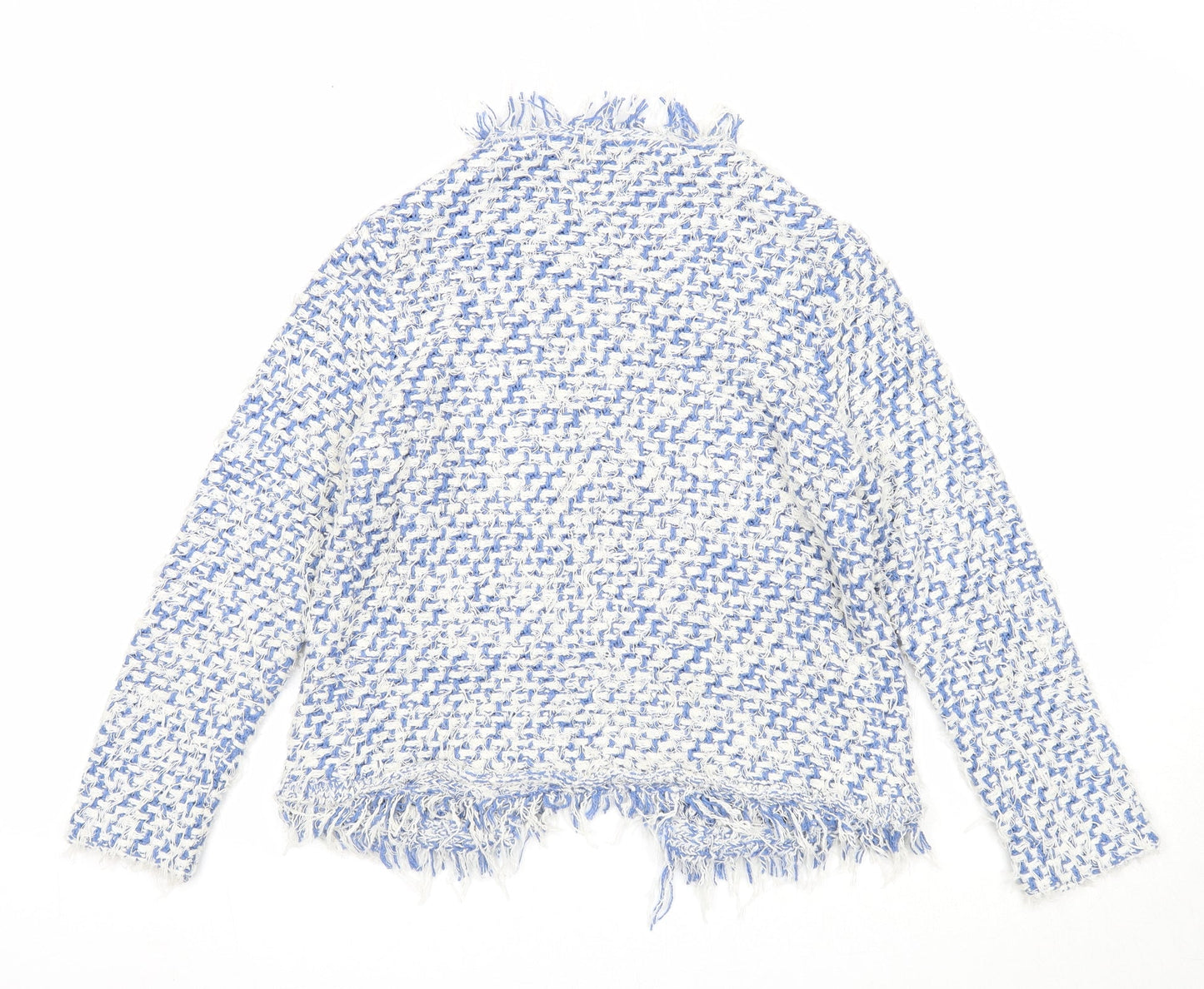 Hallhuber Womens Blue V-Neck Acrylic Cardigan Jumper Size XS