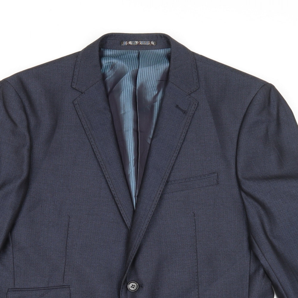 Mens UK Size 40 Preworn Regular Blue Suit Jacket