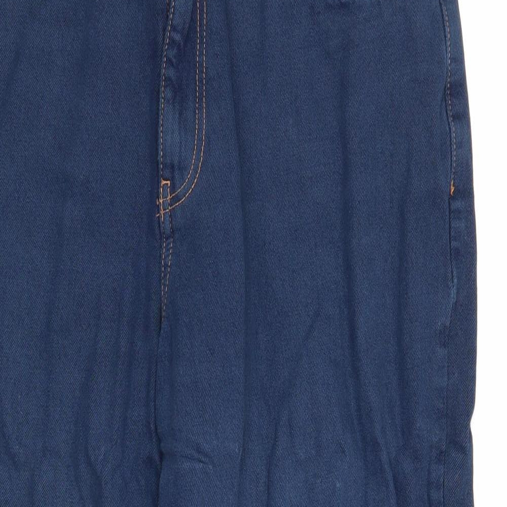 ASOS Womens Blue Cotton Straight Jeans Size 32 in L28 in Regular Zip