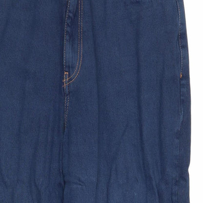 ASOS Womens Blue Cotton Straight Jeans Size 32 in L28 in Regular Zip