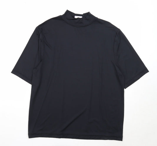 Womens UK Size L Moose Black Basic T-Shirt