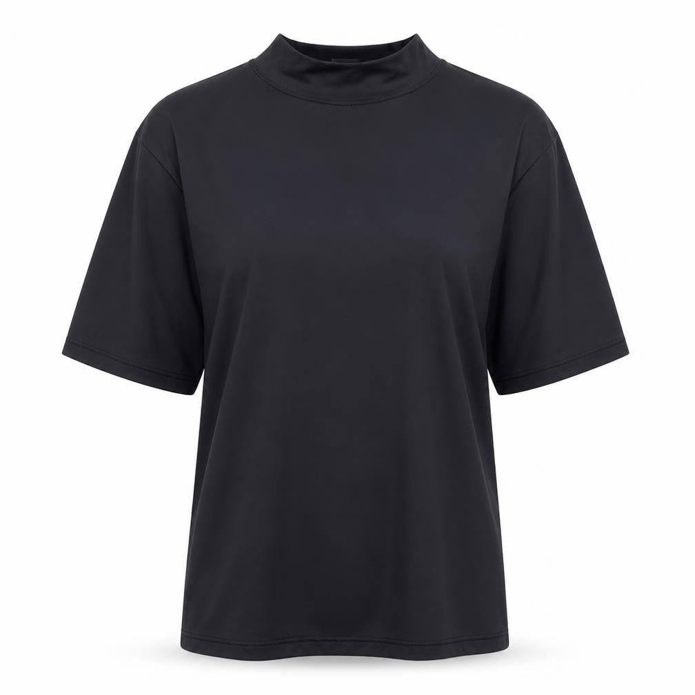 Womens UK Size L Moose Black Basic T-Shirt