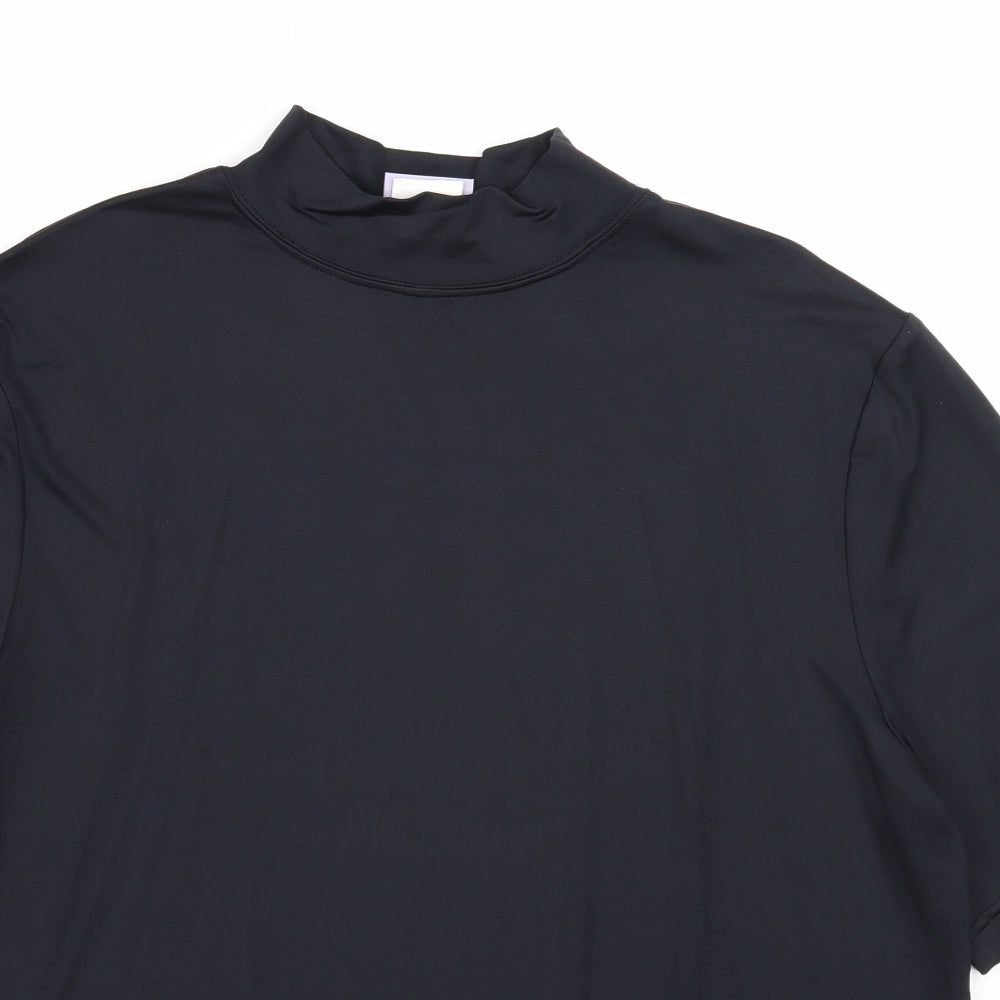 Womens UK Size L Moose Black Basic T-Shirt
