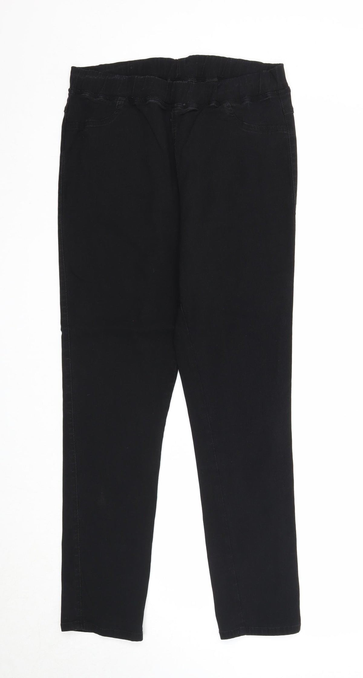 Miso Womens Black Viscose Trousers Size 18 Regular