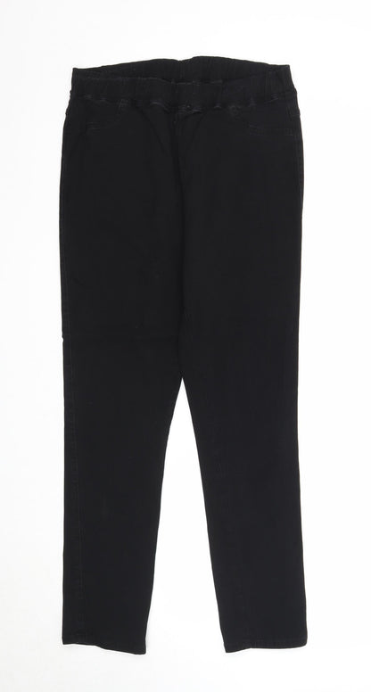 Miso Womens Black Viscose Trousers Size 18 Regular
