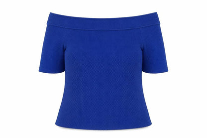 Womens UK Size 14 South Blue Basic Blouse