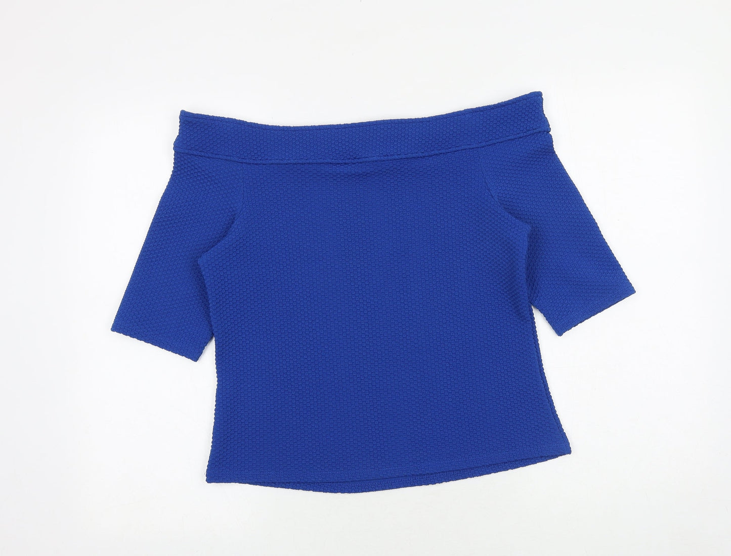 Womens UK Size 14 South Blue Basic Blouse