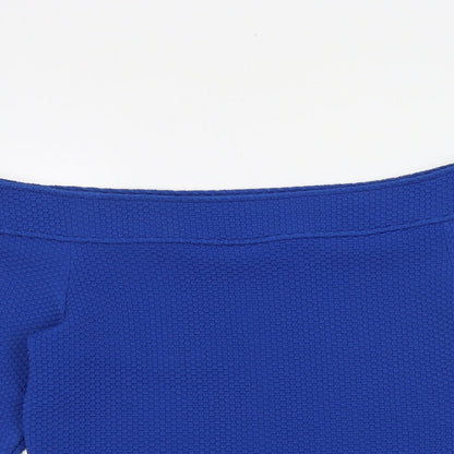 Womens UK Size 14 South Blue Basic Blouse