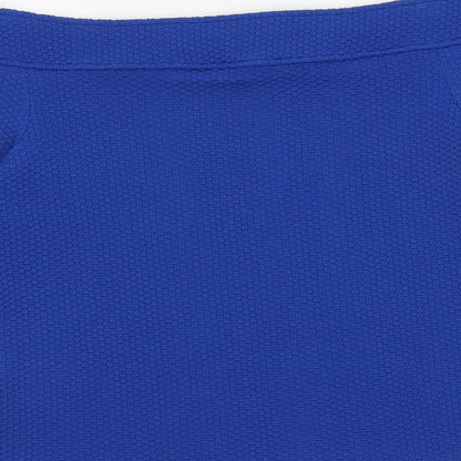 Womens UK Size 14 South Blue Basic Blouse