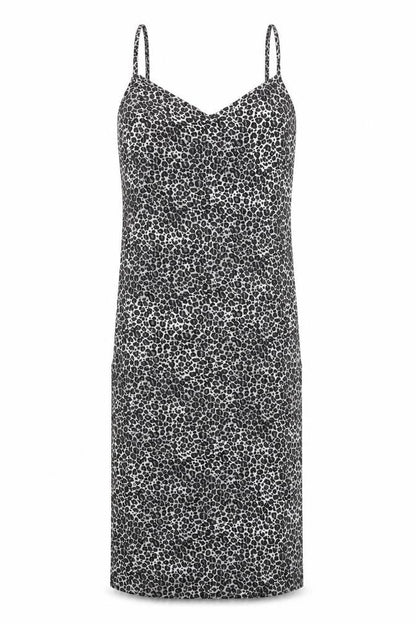 PRETTYLITTLETHING Womens Grey Animal Print Polyester Tank Dress Size 6 V-Neck Pullover - Leopard Print