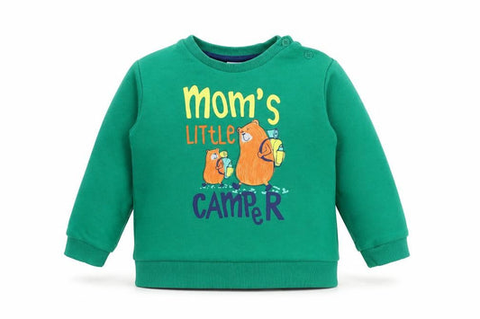 LC Waikiki Baby Green Cotton Pullover Jumper Size 12-18 Months Button - Mom's Little Camper