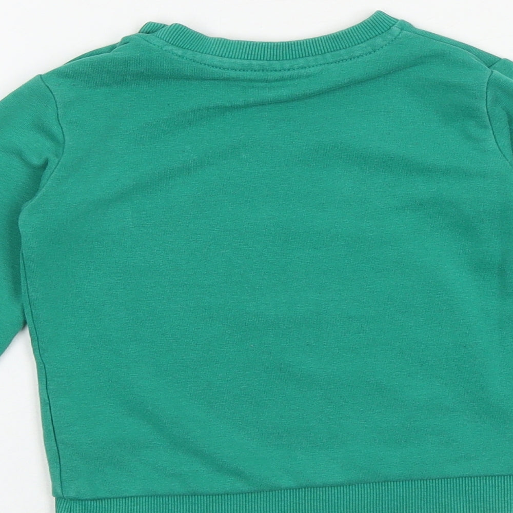 LC Waikiki Baby Green Cotton Pullover Jumper Size 12-18 Months Button - Mom's Little Camper