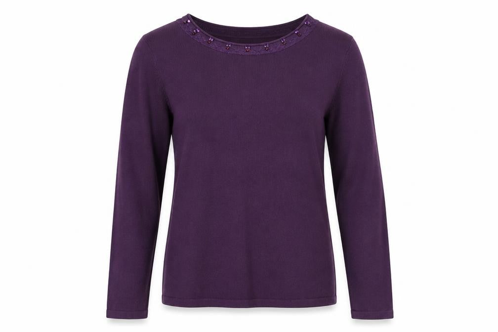 Womens UK Size L Anna rose Purple Pullover Jumper