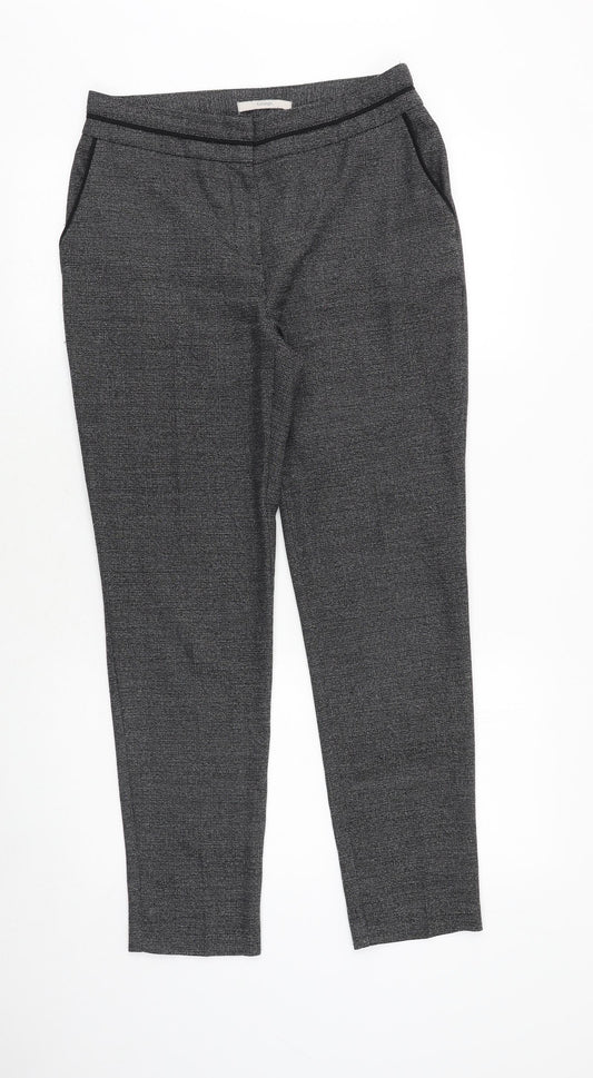George Womens Grey Polyester Trousers Size 8 Regular Zip
