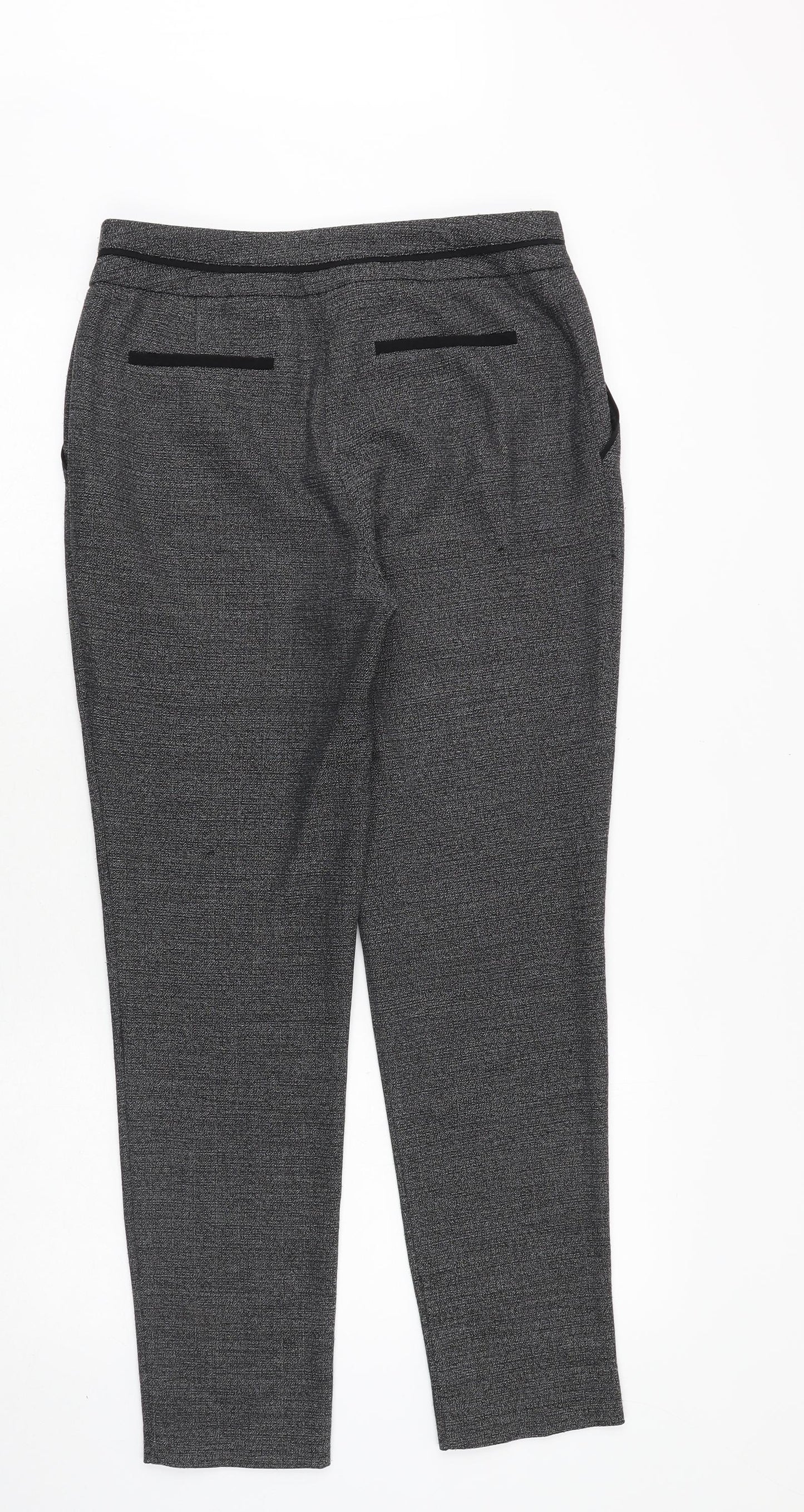 George Womens Grey Polyester Trousers Size 8 Regular Zip