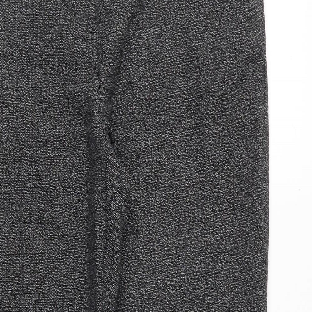 George Womens Grey Polyester Trousers Size 8 Regular Zip