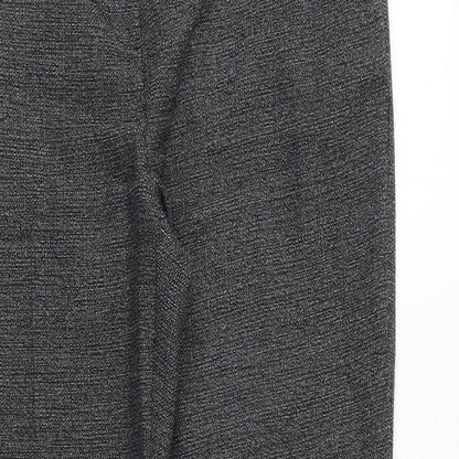 George Womens Grey Polyester Trousers Size 8 Regular Zip