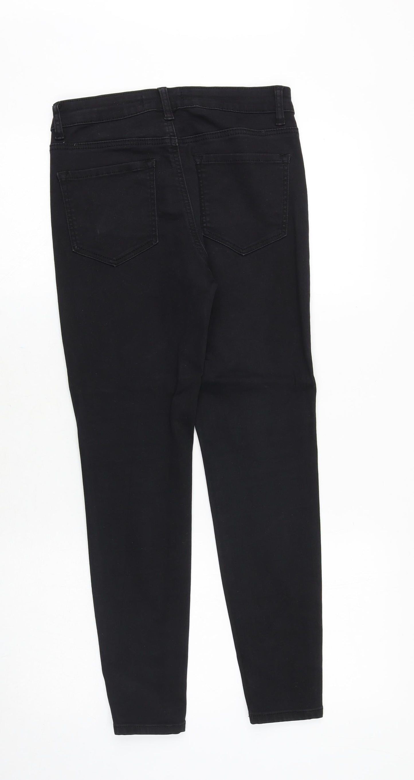 Denim & Co. Womens Black Cotton Skinny Jeans Size 10 Regular Zip