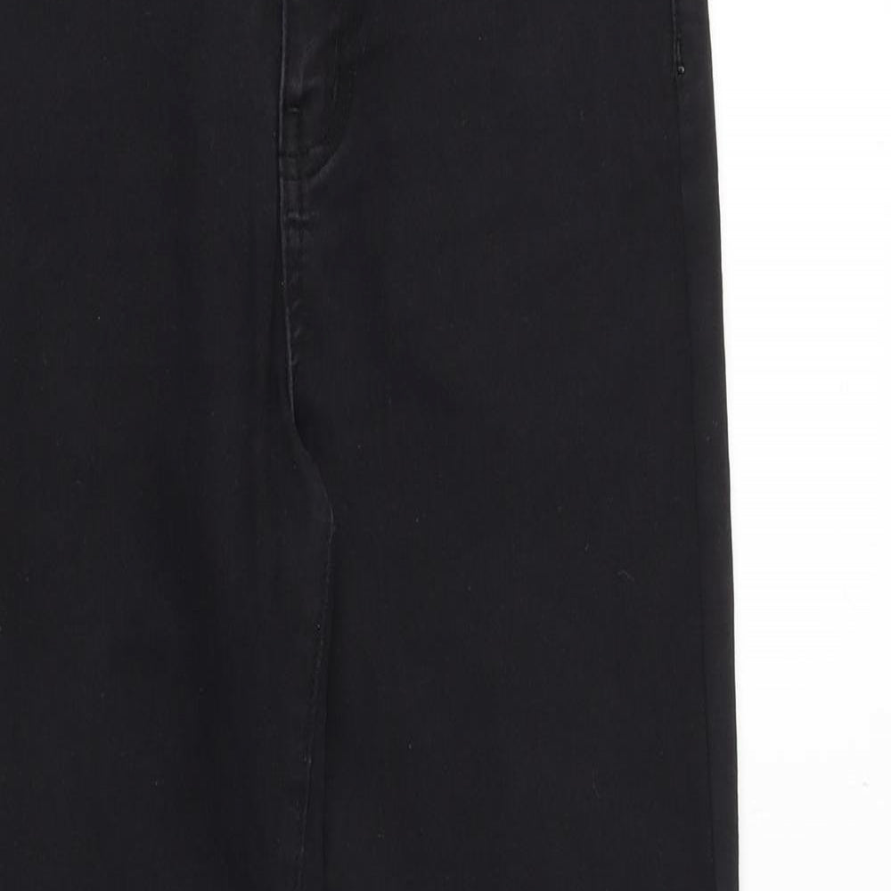 Denim & Co. Womens Black Cotton Skinny Jeans Size 10 Regular Zip