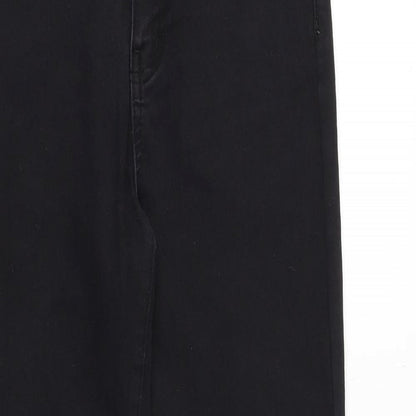 Denim & Co. Womens Black Cotton Skinny Jeans Size 10 Regular Zip