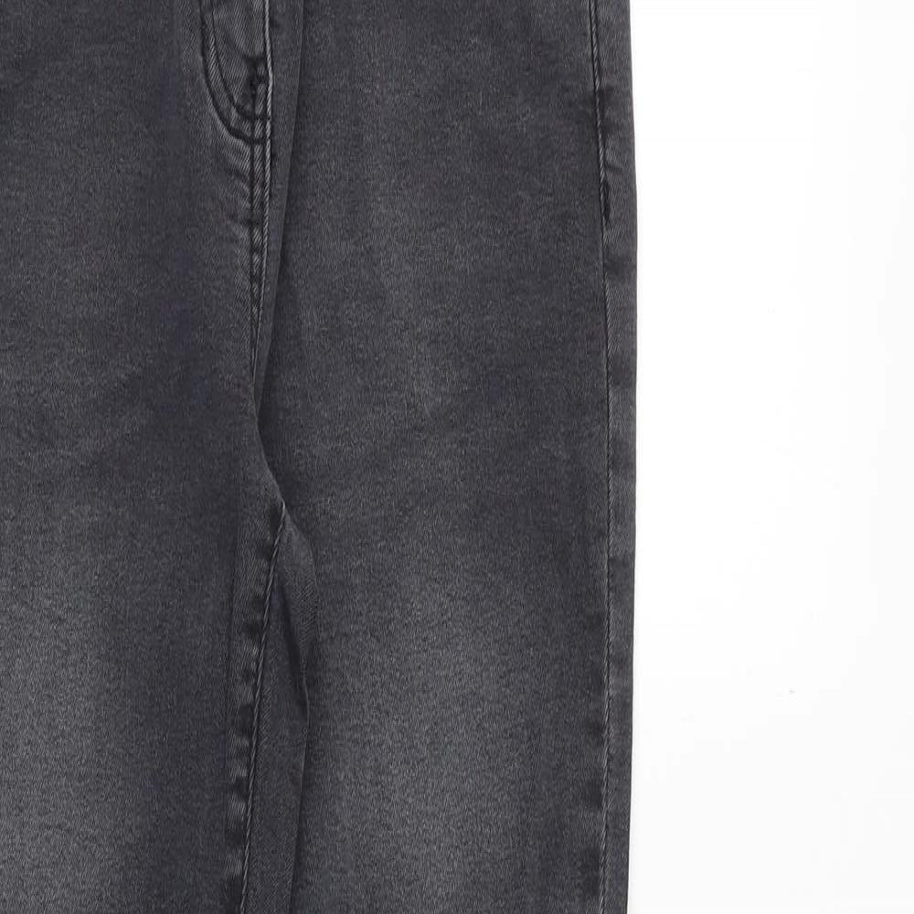 Missy Rose Womens Grey Cotton Skinny Jeans Size 8 Regular Zip
