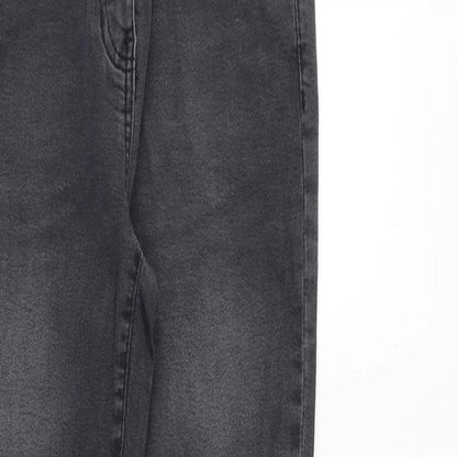 Missy Rose Womens Grey Cotton Skinny Jeans Size 8 Regular Zip