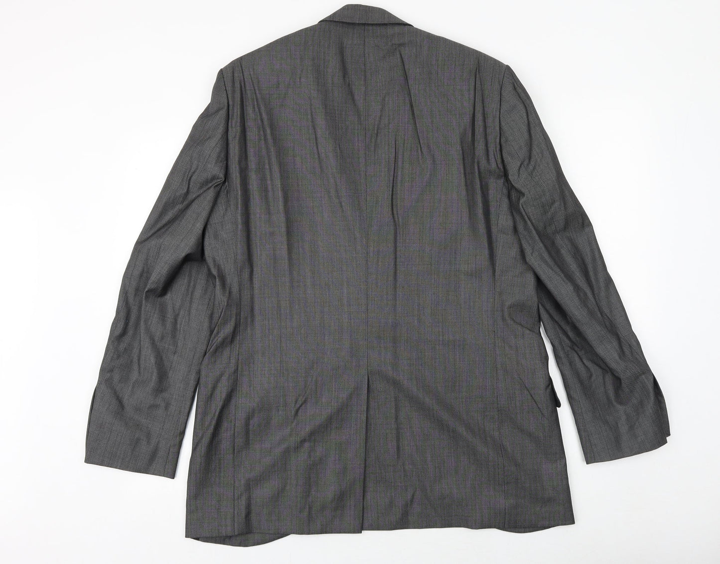 Wool&Silk Mens Grey Wool Jacket Suit Jacket Size 40 Regular