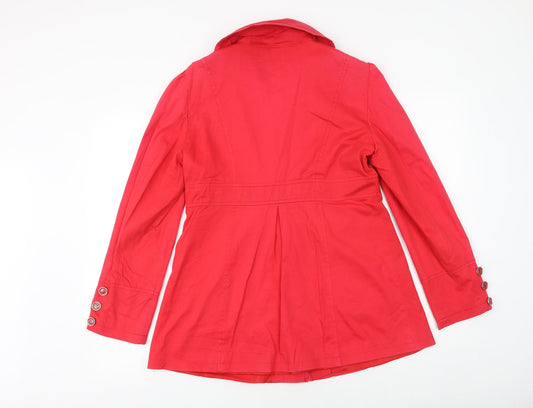 George Womens Red Jacket Size 12 Button